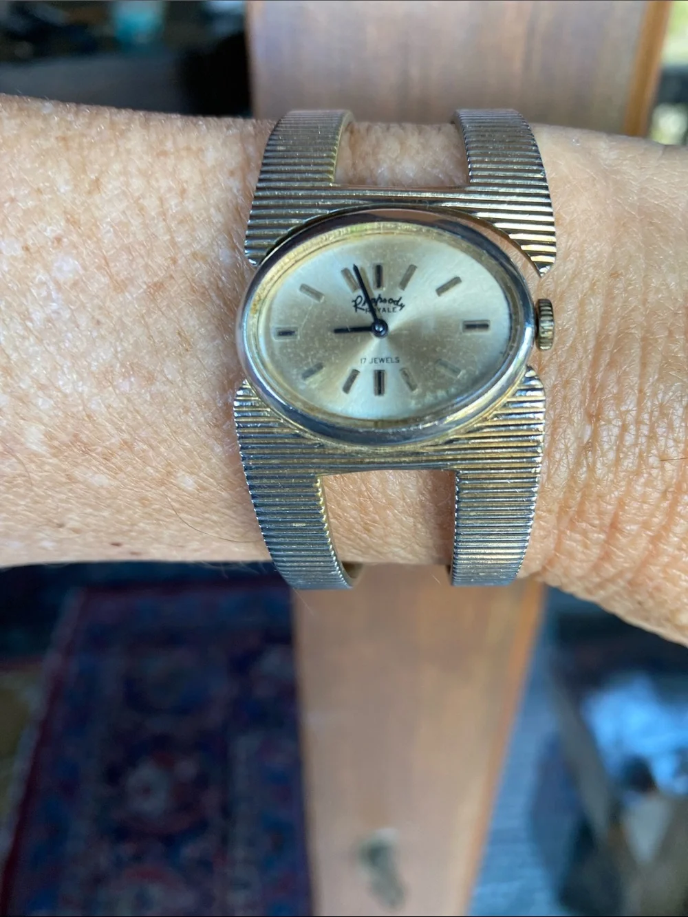 Gold-Tone Women's Vintage Cuff Watch